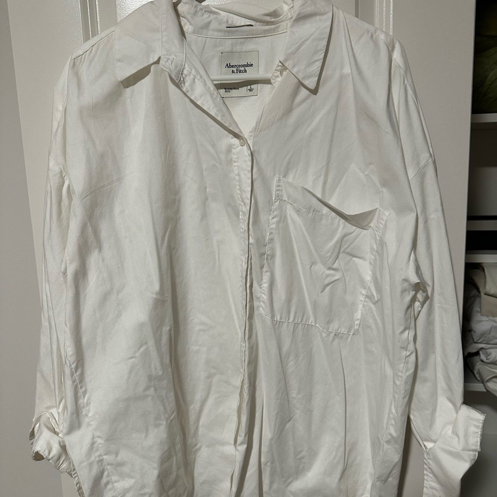 Abercrombie & Fitch Cream Oversized Shirt